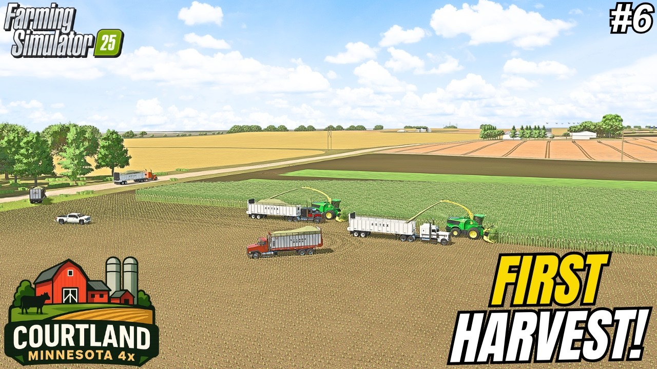 MEGA FIELD CORN SILAGE HARVEST ON THE $15,000,000 AMERICAN MEGA FARM! | Courtland, MN | FS25 #6