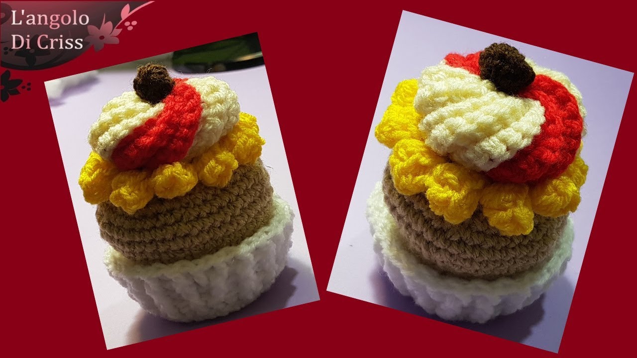 Tutorial cupcake all'uncinetto -  CUPCAKE COLLAB -  amigurumi facile passo a passo