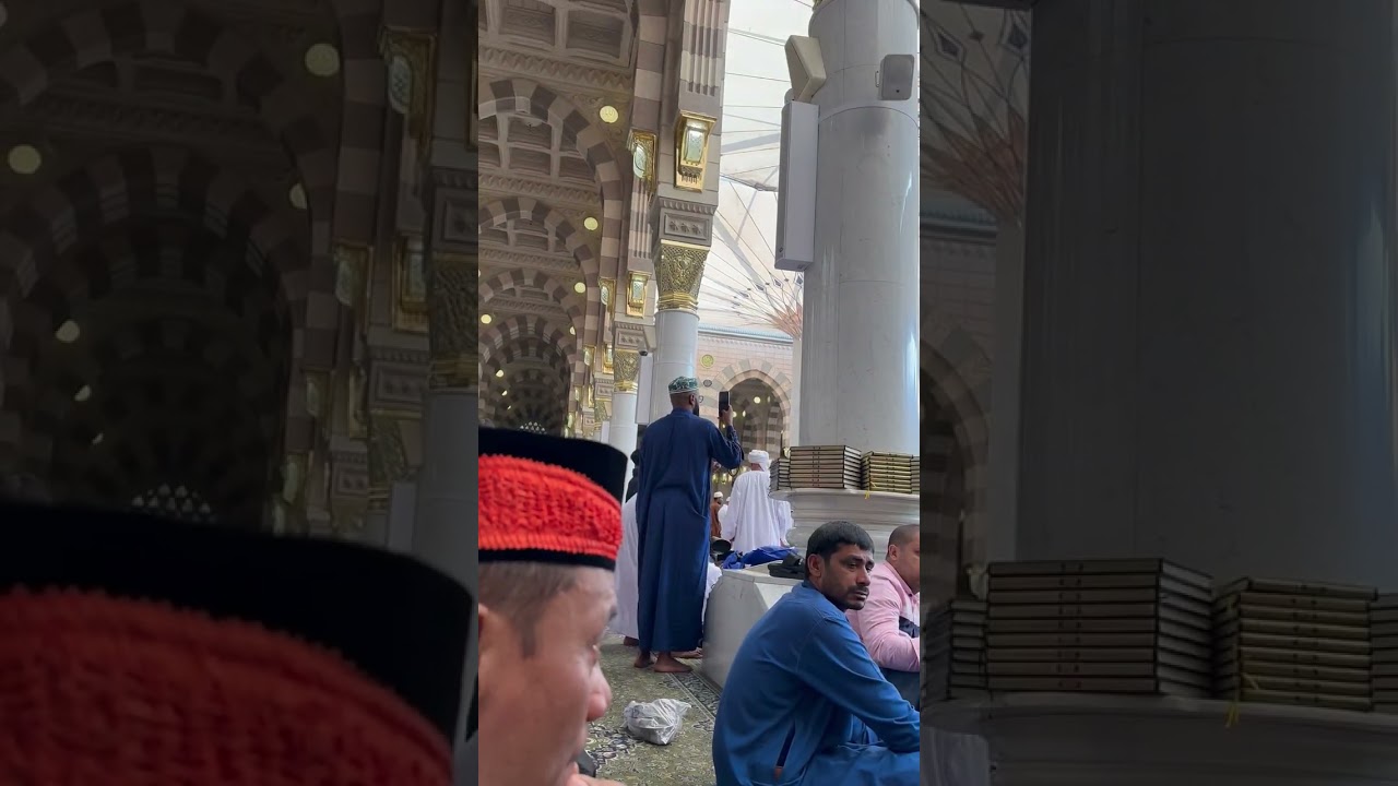 Inside view of Masjid Nabwi (S.A.W)