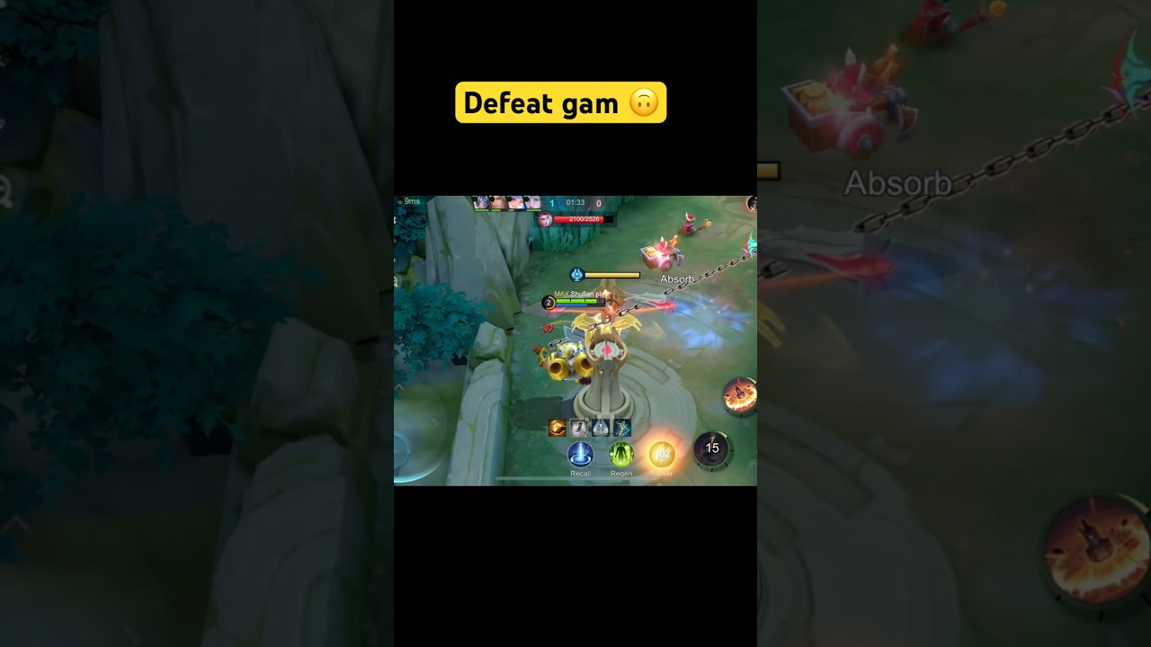 Defeat gameplay #mobilelegends #mlbb #shorts