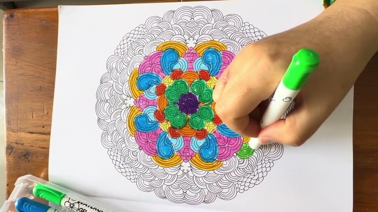 Relaxing Mandala Coloring | Calm & Peaceful Art Therapy