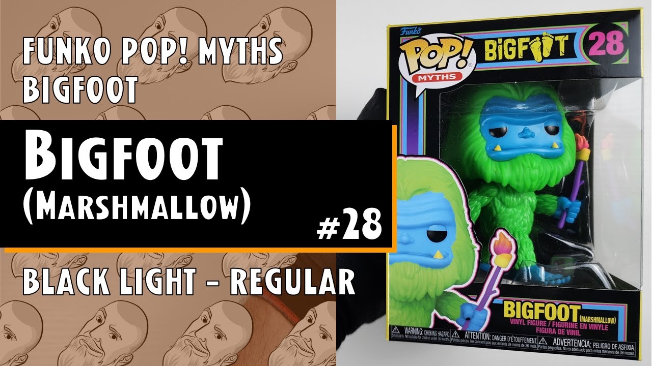 Funko Pop Bigfoot (Marshmallow - Black Light) - 28 // Just One Pop Showcase