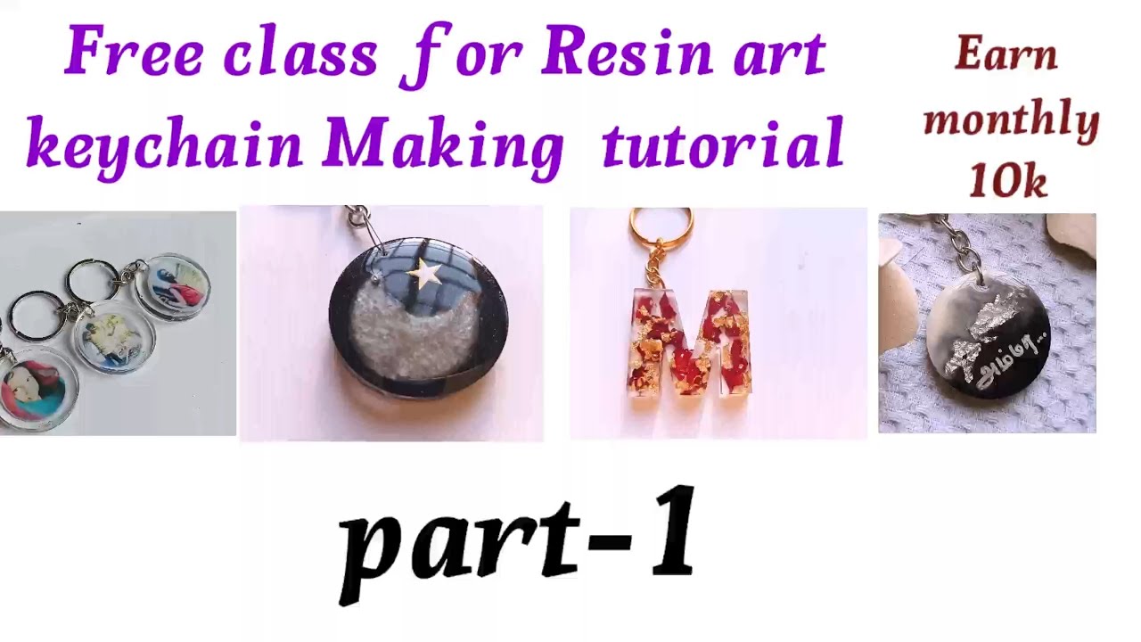 free Resin art keychain making tutorial 