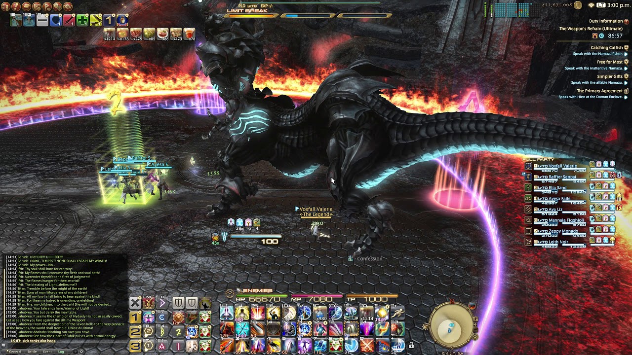 FFXIV - The Weapon's Refrain (Ultimate) - WORLD FIRST The Ultima Weapon - PLD PoV
