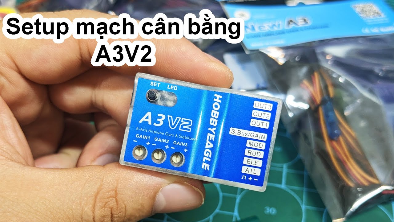 Hướng dẫn setup mạch cân bằng A3V2 cho Su27 & F22 Flat.#rc #airplane #aeroplane #Jet #diy #A3v2