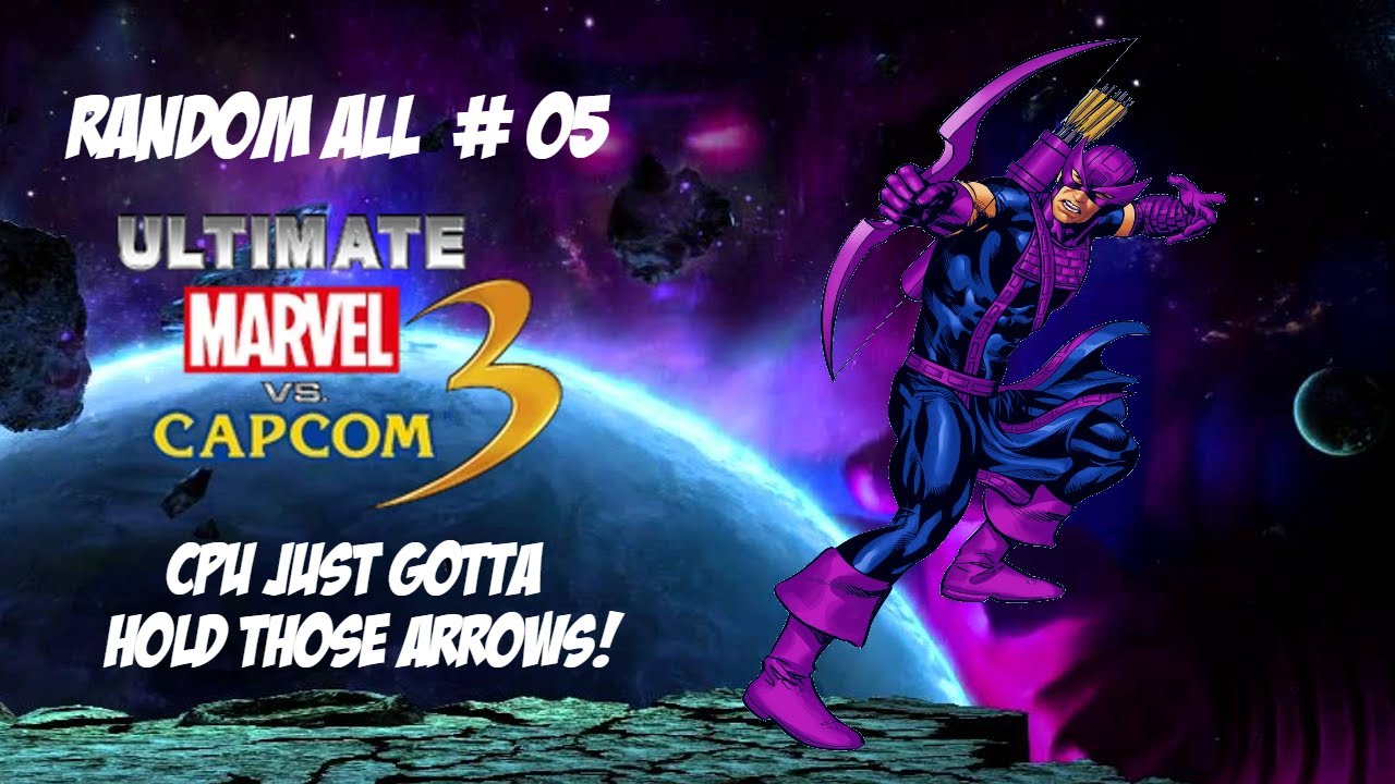UMvC3 Arcade Mode - Very Hard Random Select #05 (Hawkeye/Nova/Dante)