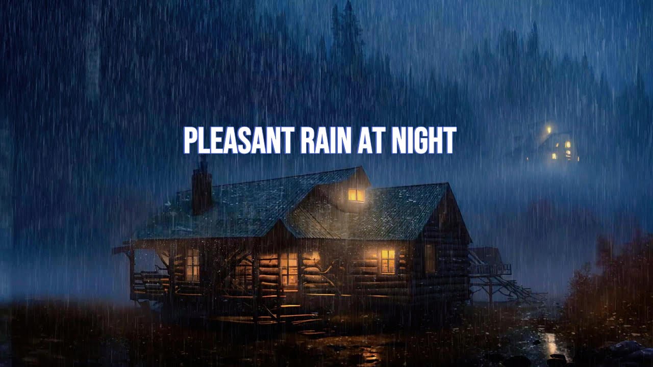 Mountain Cabin Rain at Night 🌧️ Deep Sleep & Relaxation Ambience
