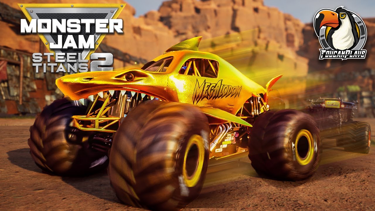 Monster Jam Steel Titans 2: Megalodon Gold Dominates Arena Championship Series!