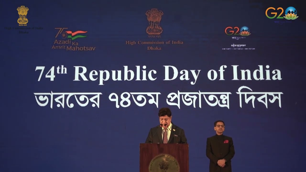 High Commissioner Pranay Verma hosted a reception to mark the 74th Republic Day of India in Dhaka