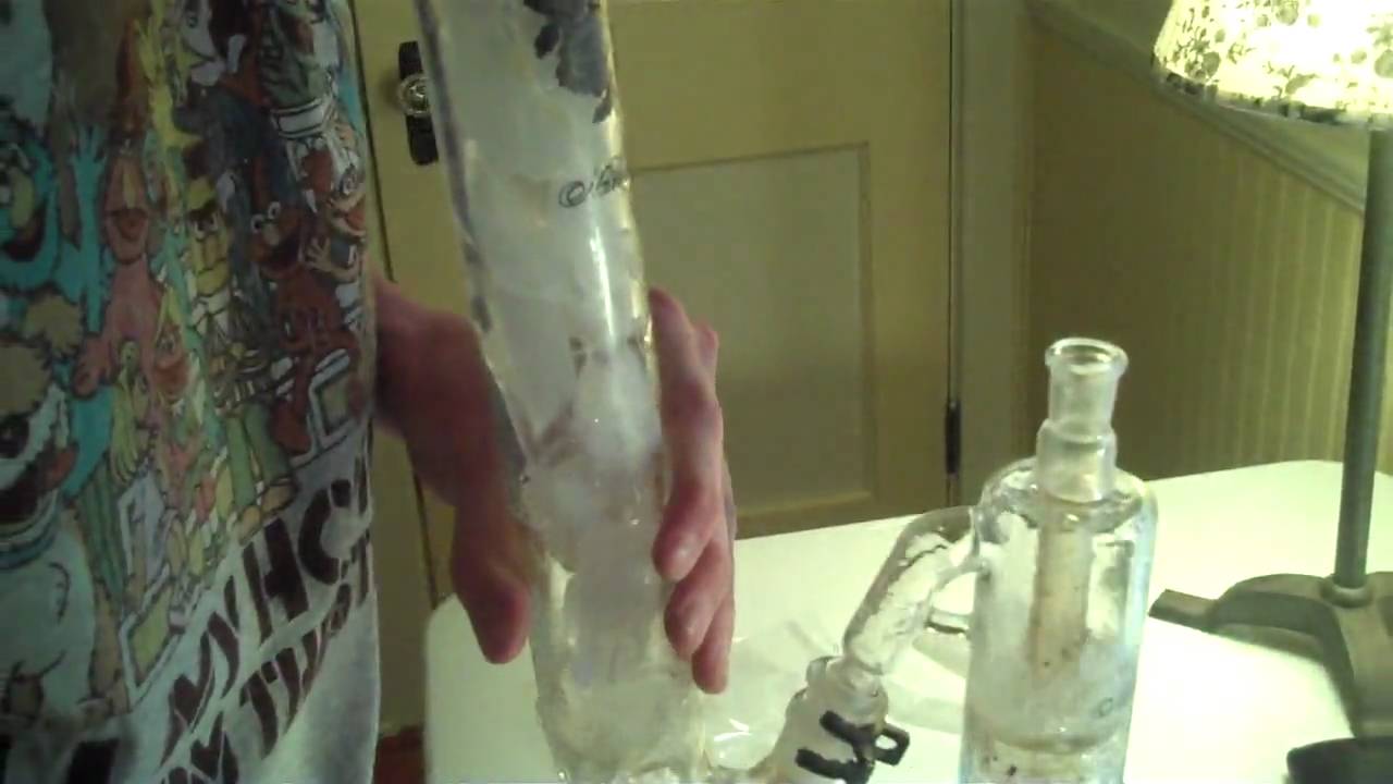 Huge hit of dank in glass bong