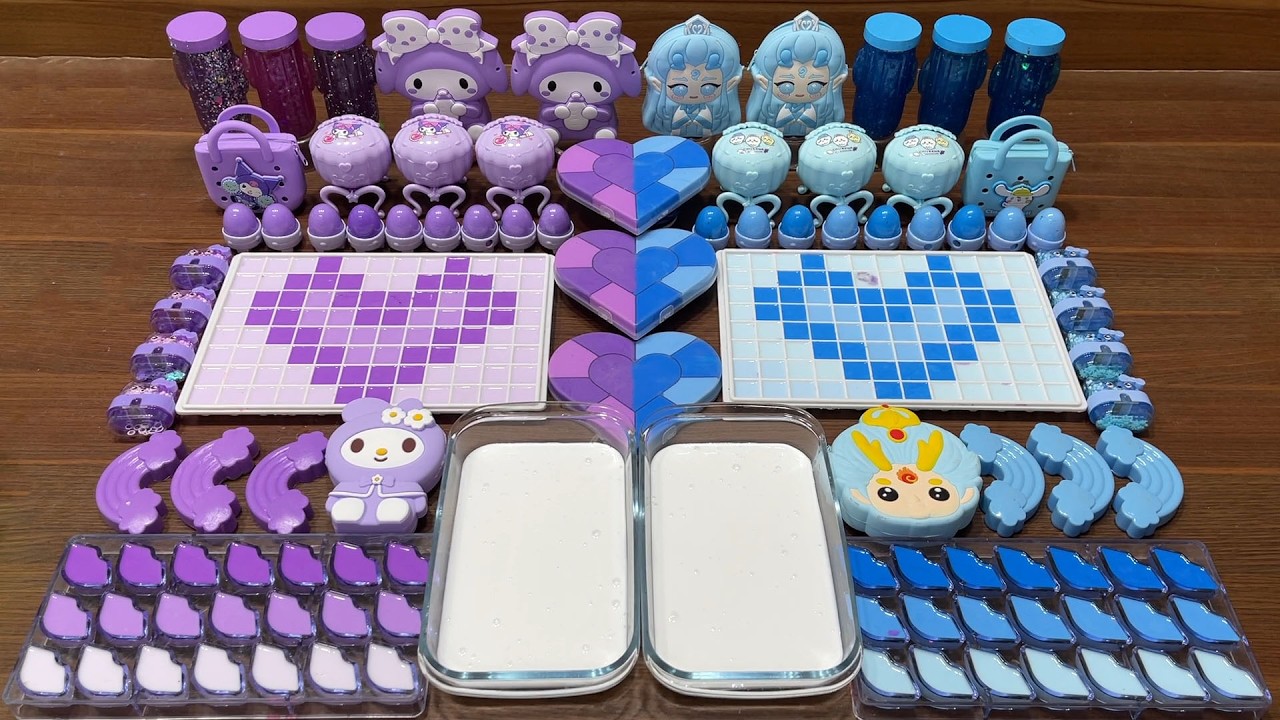 LIVE: Slime Mixing Random Things Into Glossy Slime | [PURPLE ] Vs [BLUE] Showdown #244