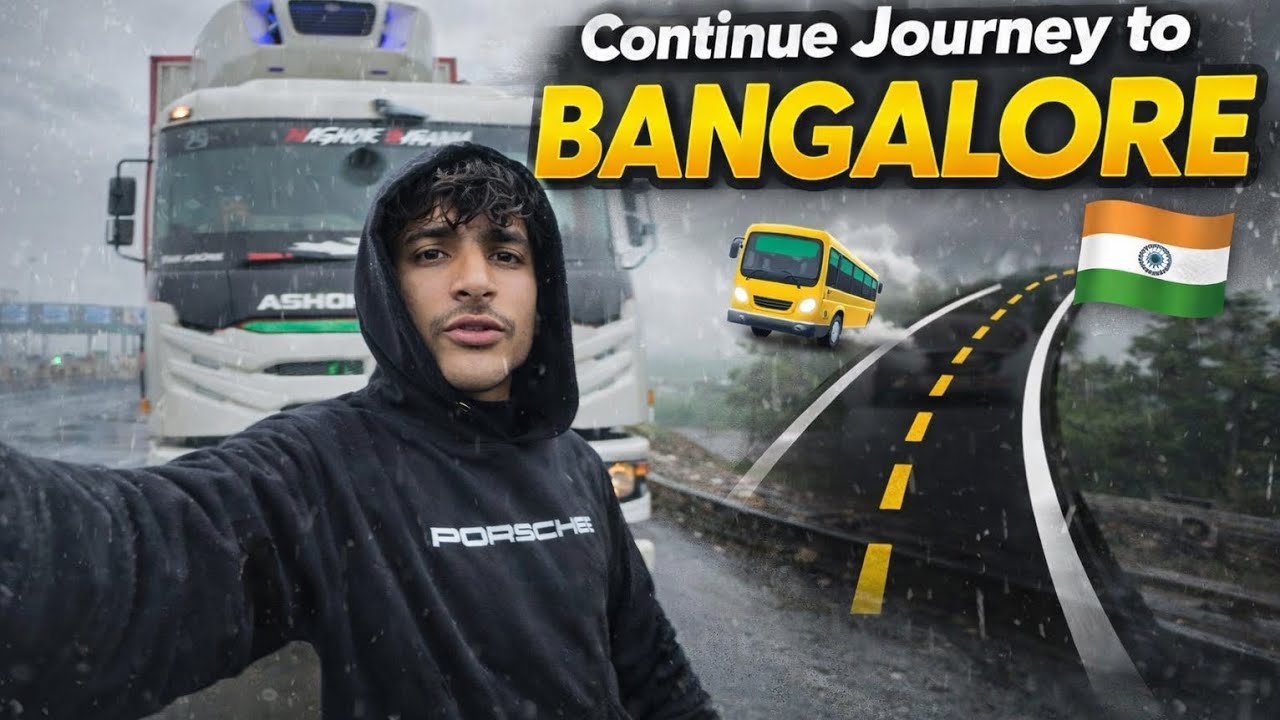 Safar ka tisra din banglore ki taraf ( barish bohot gir rahi hai 🌧️🌧️🌧️ ) 