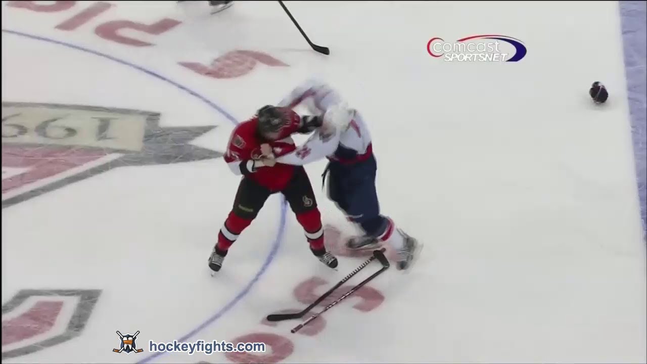Brooks Laich vs Zack Smith Feb 22, 2012