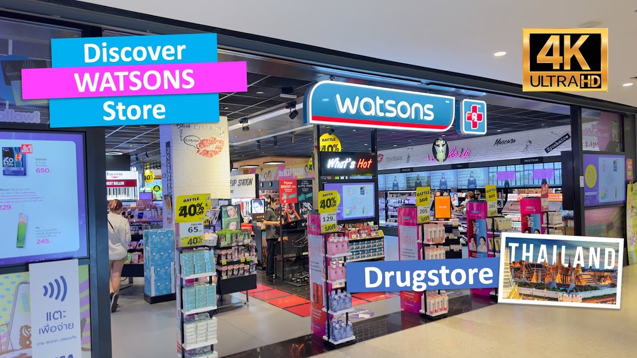 🇹🇭 Познакомьтесь с аптечным магазином WATSONS в Бангкоке, Таиланд [видео 4K]