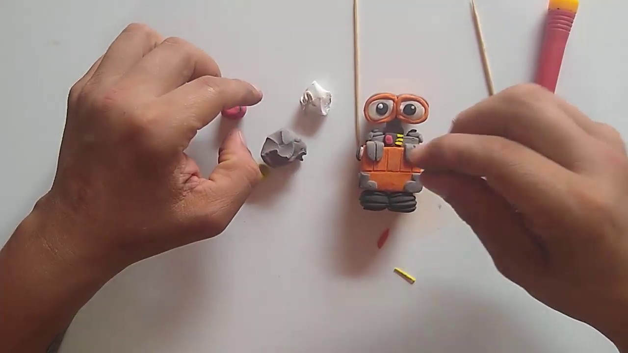 Tutorial paso a paso wall-e en plastilina