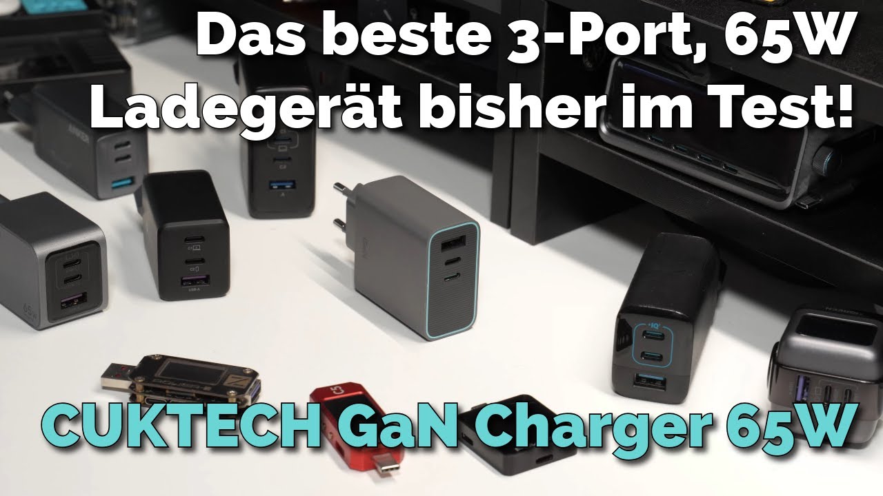 Das beste 65 W USB C Ladegerät, mit 3 Ports! Der CUKTECH GaN Charger 65W im Test