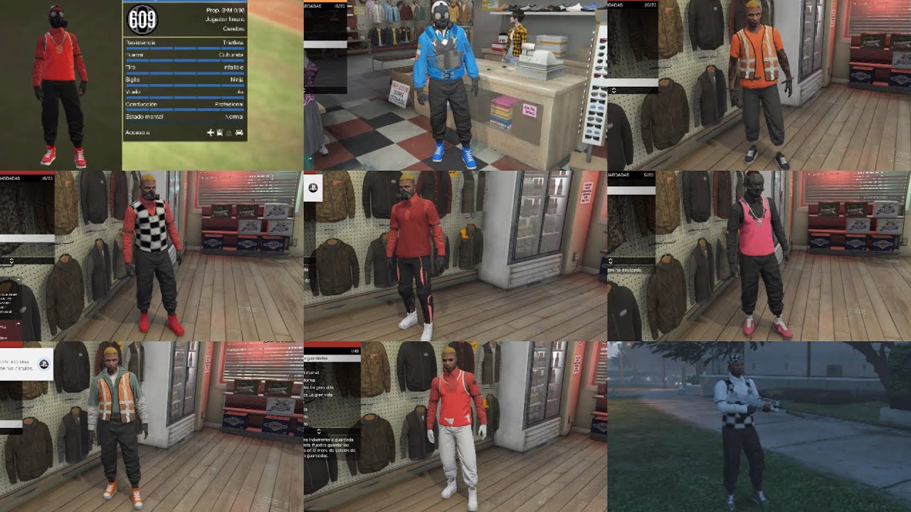 GTA V ONLINE 10 MALE OUTFIT COMPONENTS 1.46