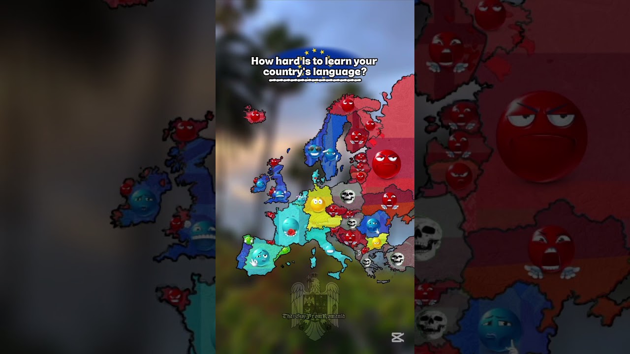 How hard is to learn your country's language? #europe #mapguide #map #mapping