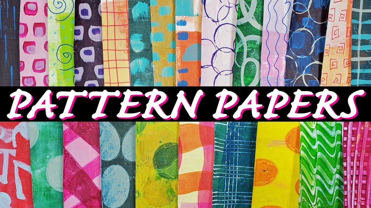Creating patterned papers from various painted papers