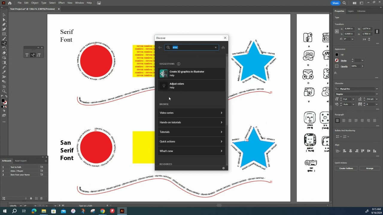 Area Type Tool and Text on a Path