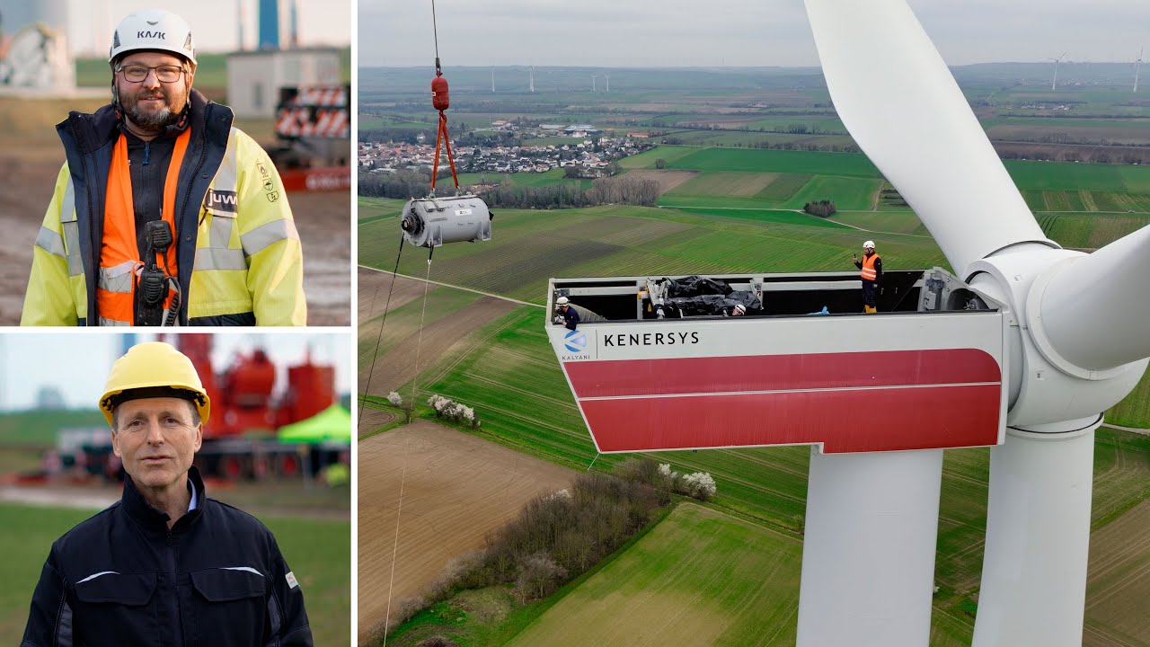 Generatortausch an einer Windenergie-Anlage durch das JUWI-Team