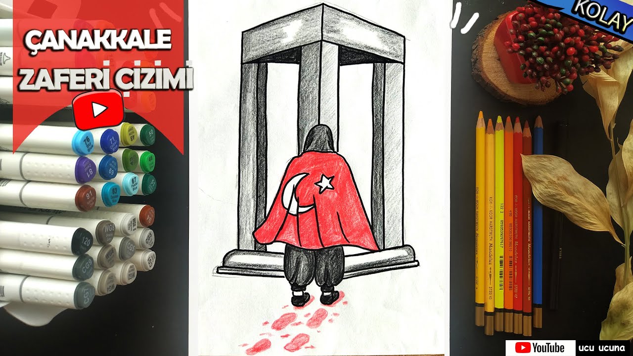 18 Mart Çanakkale Zaferi Resmi Çizimi Kolay
