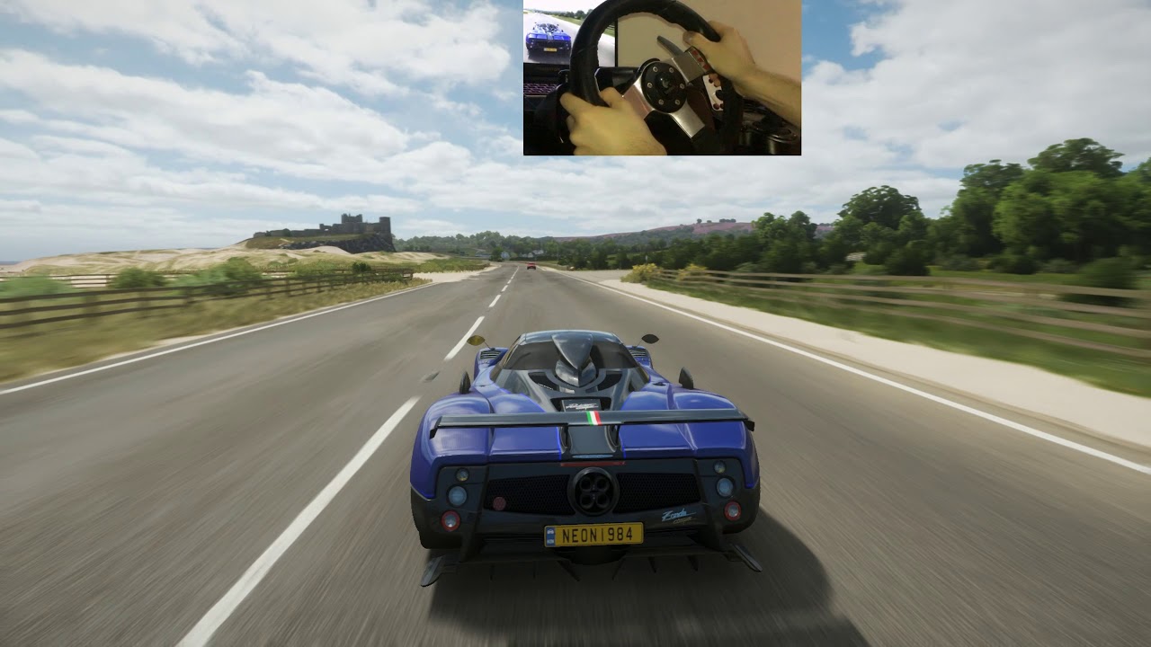 Forza Horizon 4 with Steering Wheel: Pagani Zonda ''Tricolore'' free roam