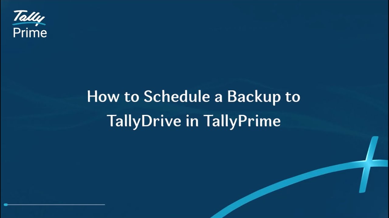 How to Schedule a Backup to TallyDrive in TallyPrime | TallyHelp