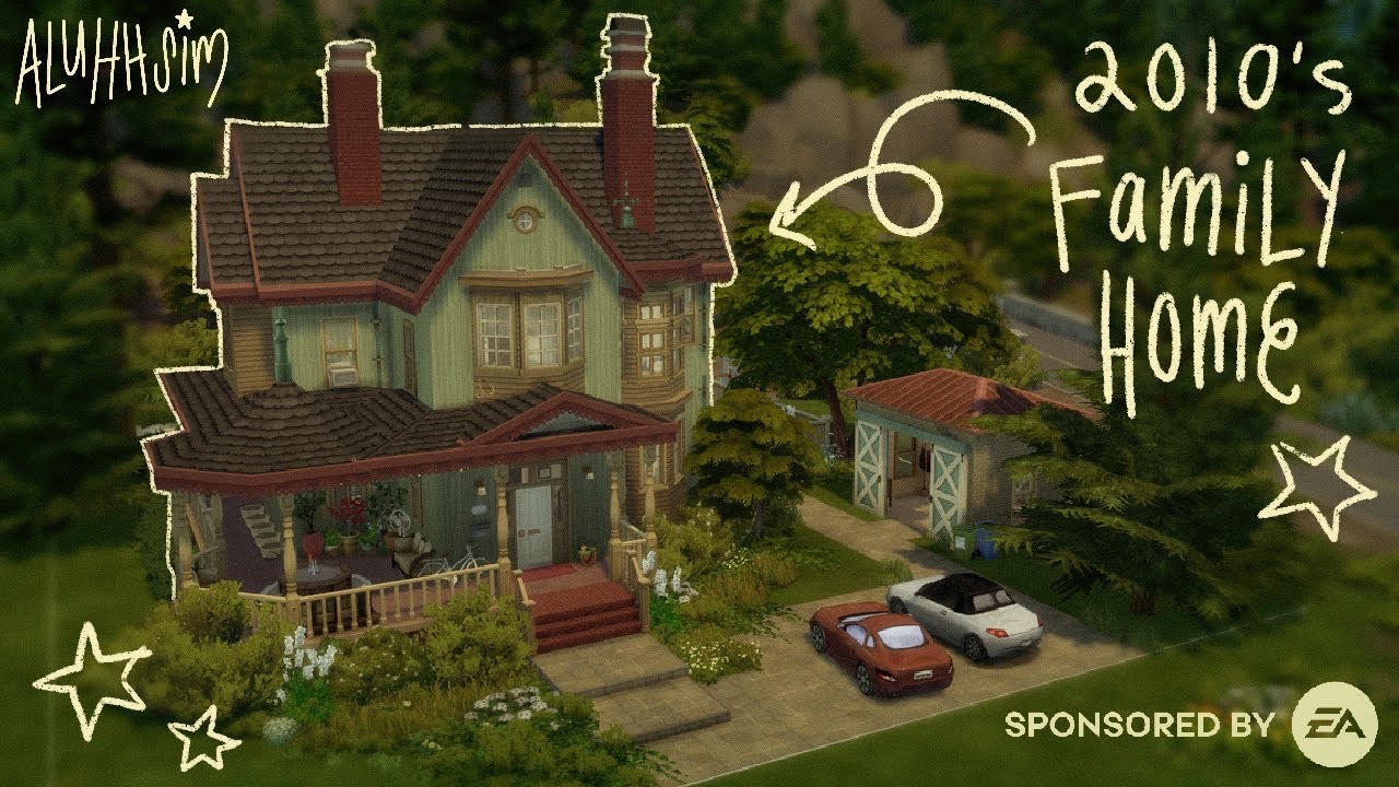 nostalgic 2010's home + KITS GIVEAWAY! 👜🌲☕️ the sims 4: speed build w/commentary