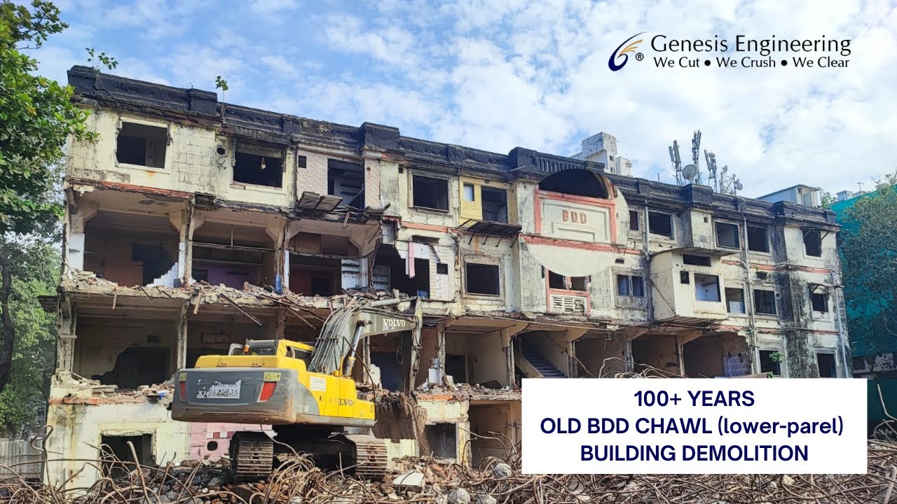 100+ Years Old BDD Chawl Building Demolition.
