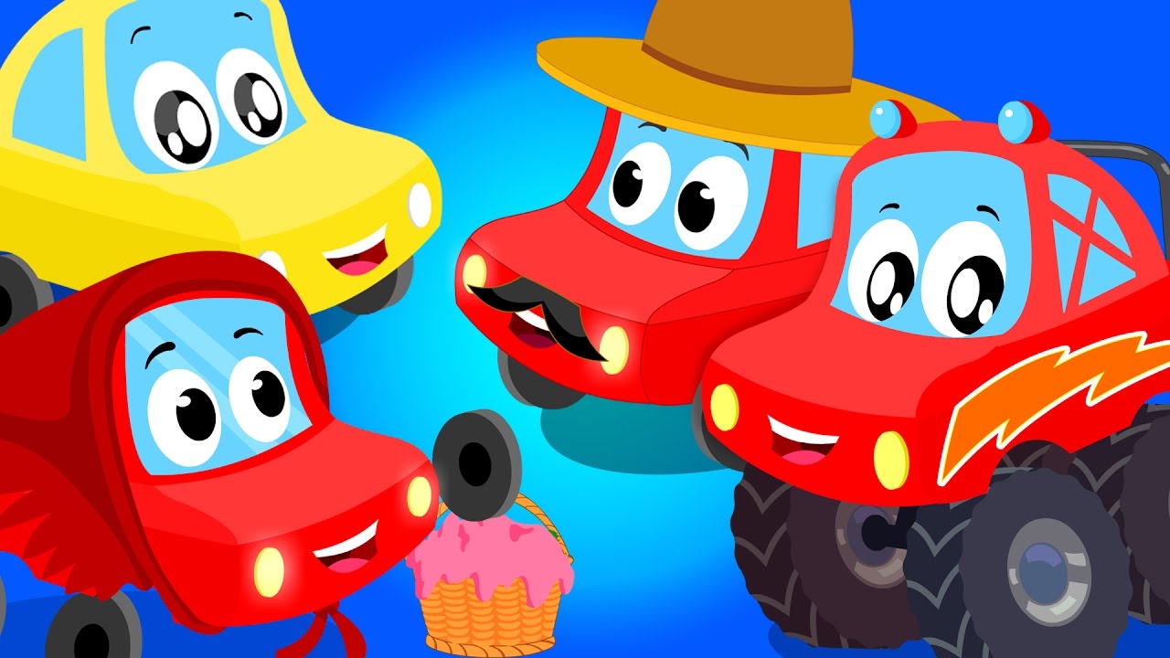 Little Red Car | vehicle songs for children | nursery rhymes compialtion