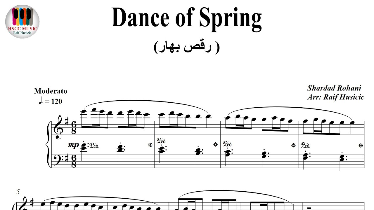 Dance of Spring - Shardad Rohani, شهرداد روحانی - رقص بهار, Piano Sheet Music