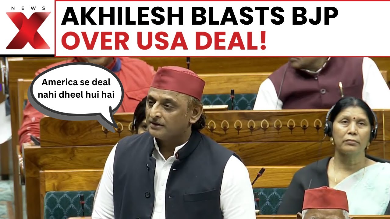 Akhilesh Yadav Slams BJP: Akhilesh Calls Out “Hawa Mein Baatein!” In Parliament Over USA Deal!
