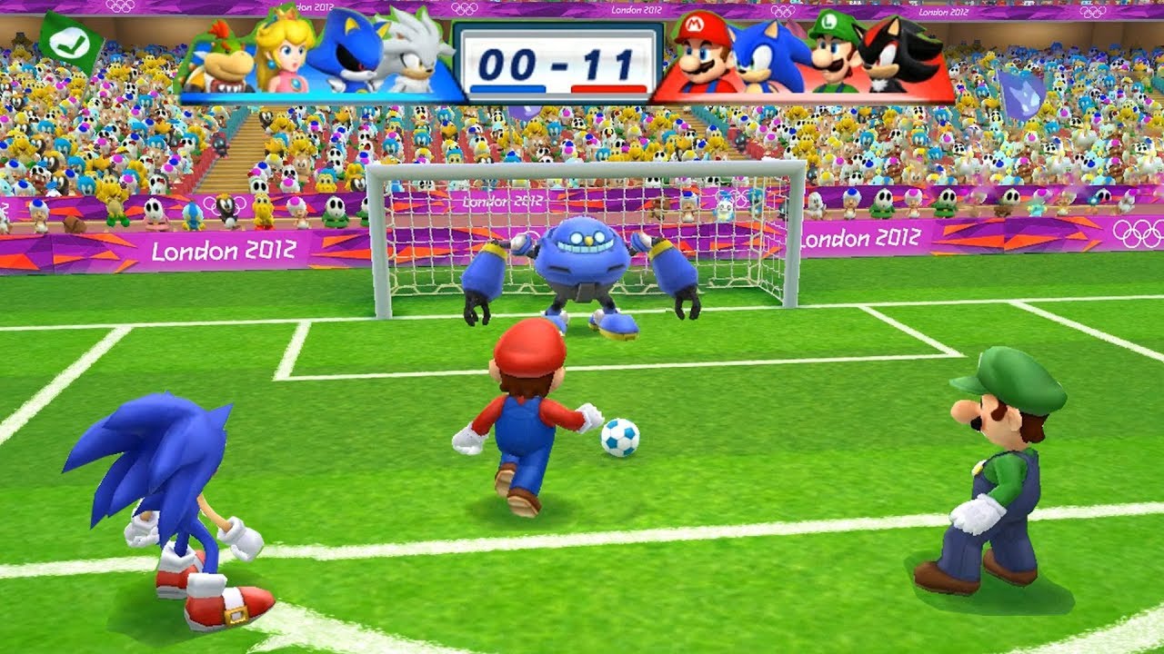 Mario & Sonic At The London 2012 Olympic Games Football Mario, Sonic, Luigi and Shadow