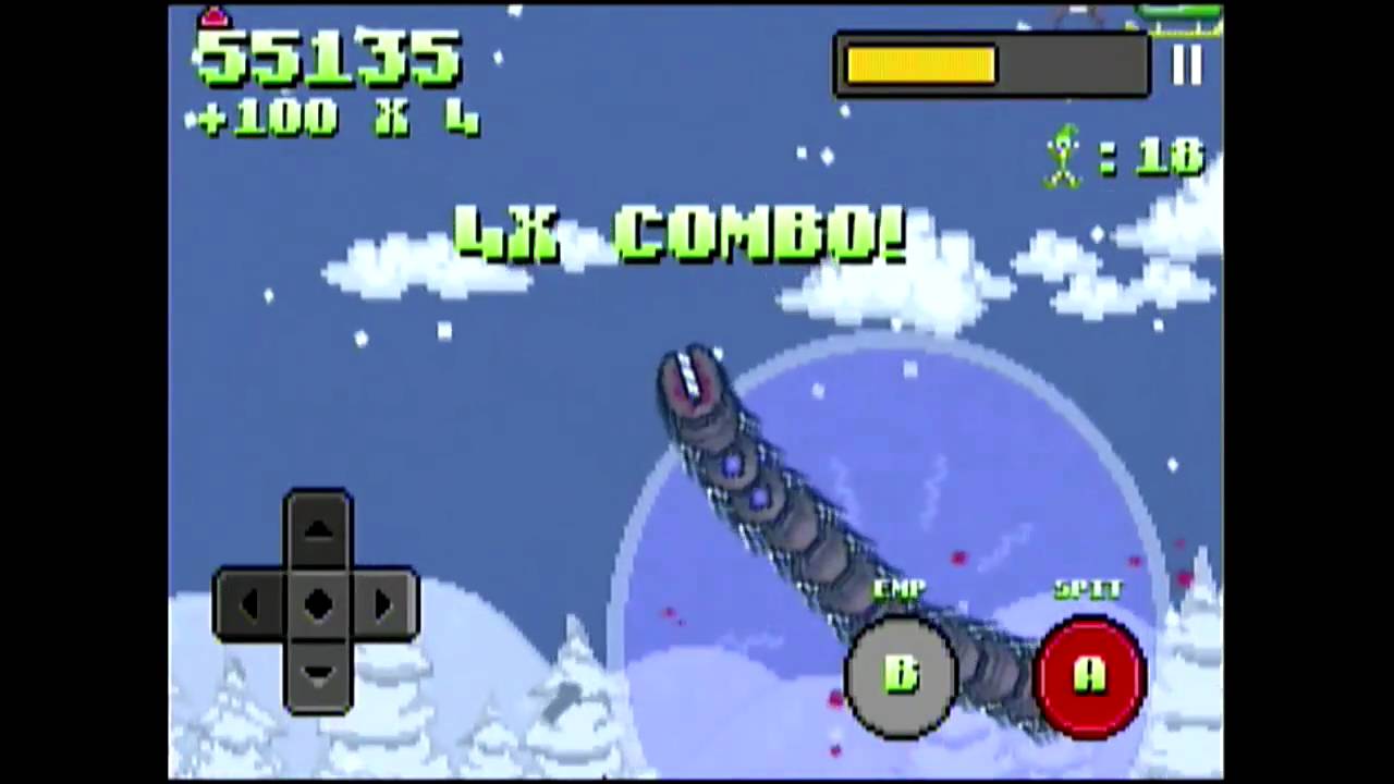 Super Mega Worm Vs Santa iPhone/iPod Gameplay - The Game Trail