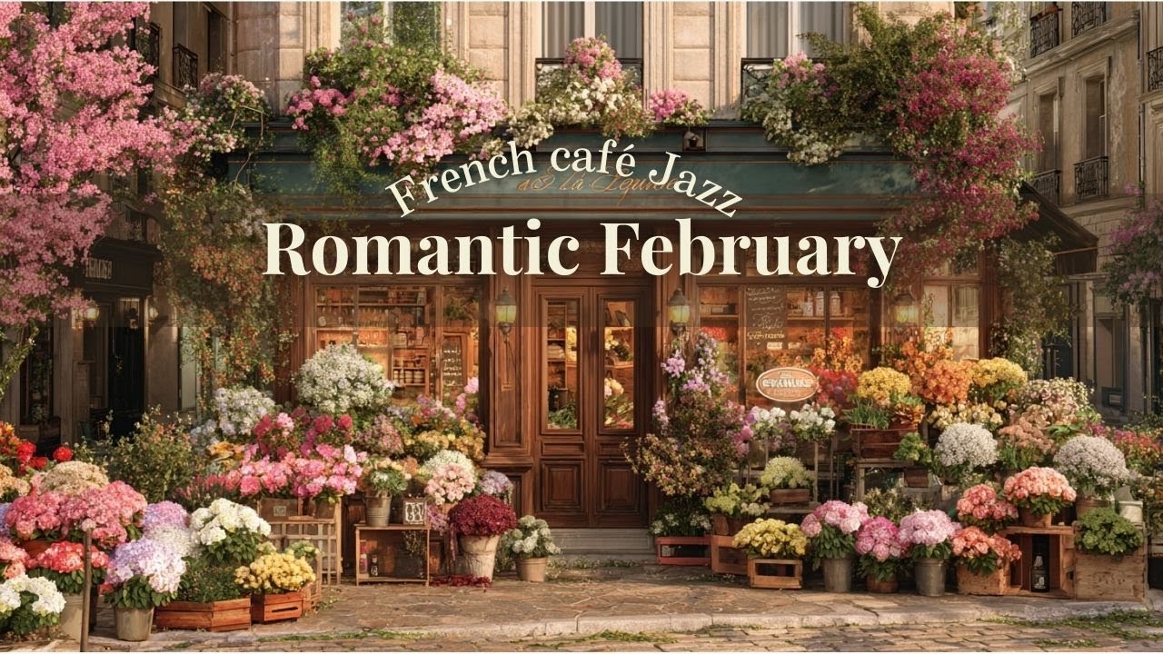 Cozy Café BGM | Romantic February in Paris | French Instrumental