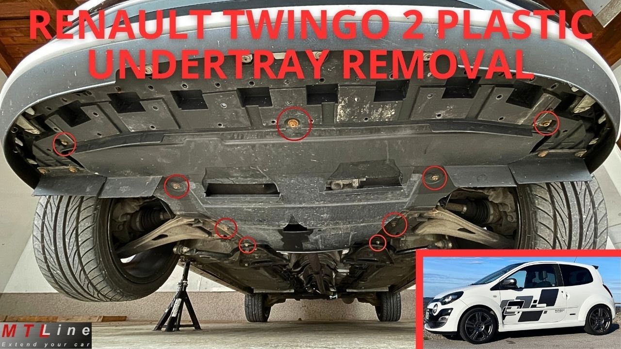 Renault Twingo 2 – engine plastic undertray removal – step by step tutorial