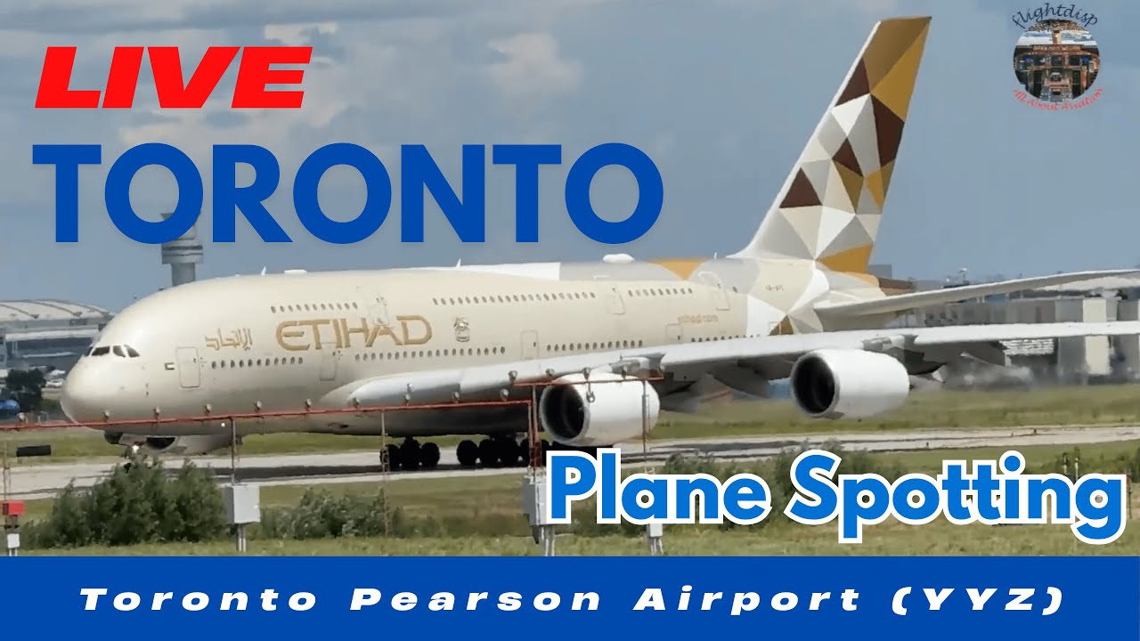 LIVE  Streaming Toronto Pearson Airport (YYZ) ✈️ | Real-Time Takeoffs & Landings | HD Aug.17.2025