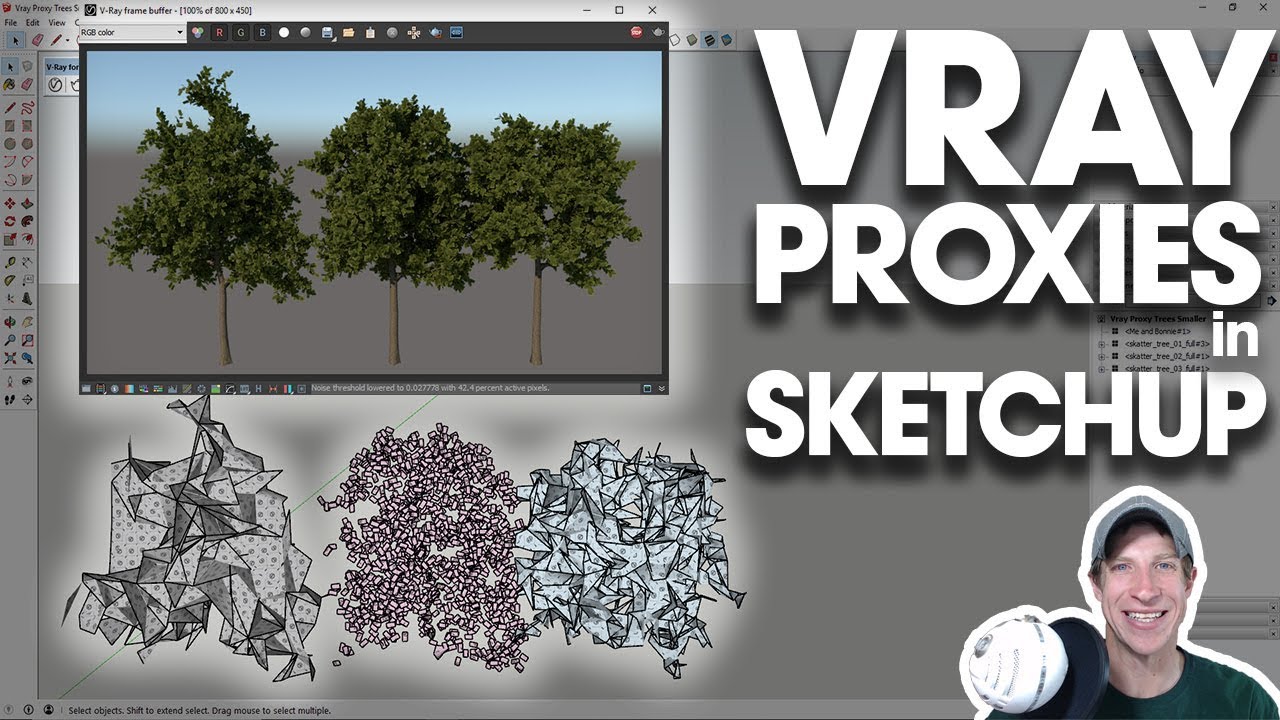 Getting Started Rendering in Vray (EP 7) - RENDERING WITH VRAY PROXIES in SketchUp