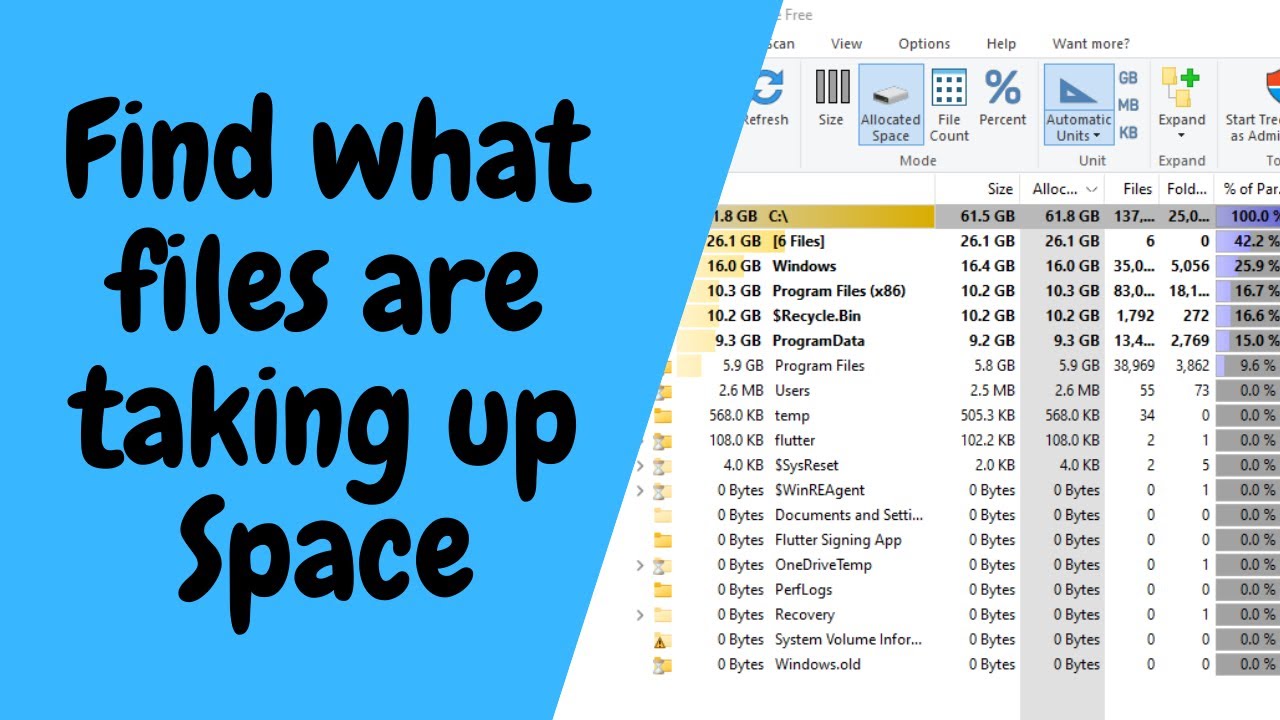 Find what files are taking up your hard drive space