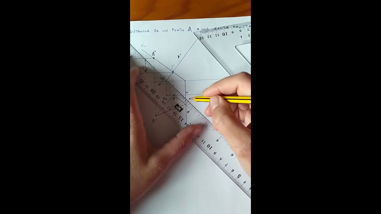 Distancia de un punto a una recta frontal