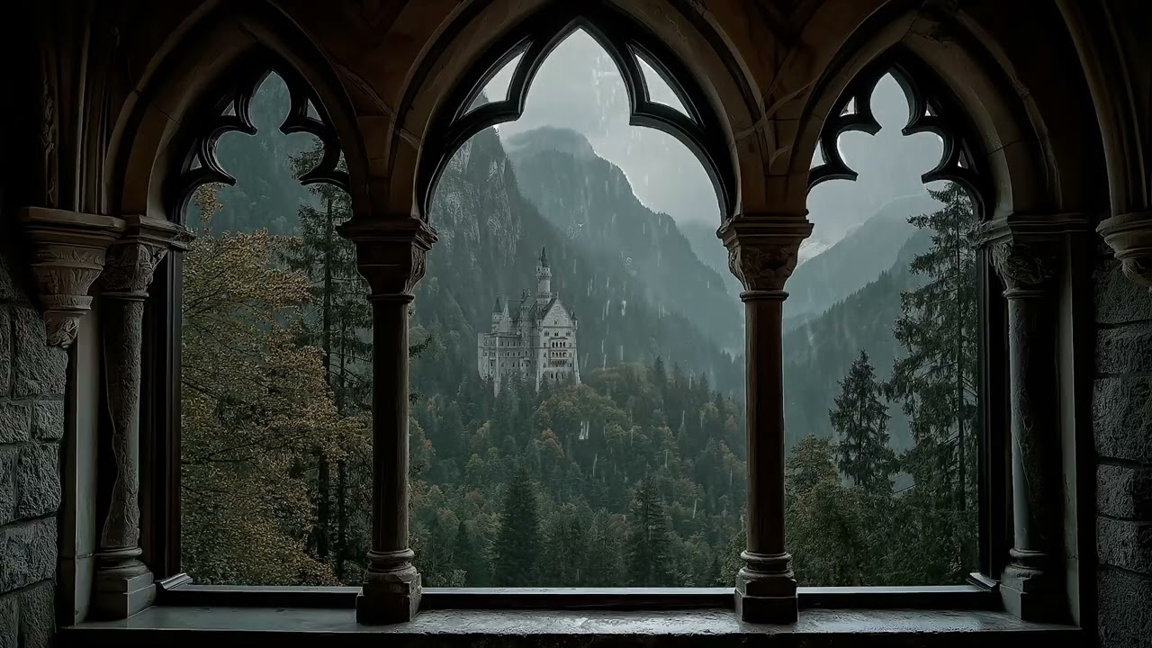 Serene Winter Window View | Gentle Snowfall & Cozy Ambience for Deep Relaxation and Calm