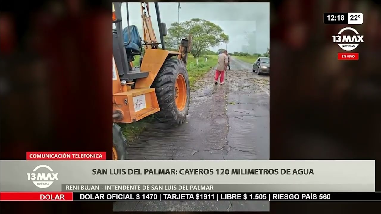 San Luis del Palmar: cayeron 120 milimetros de agua - Reni Bujan
