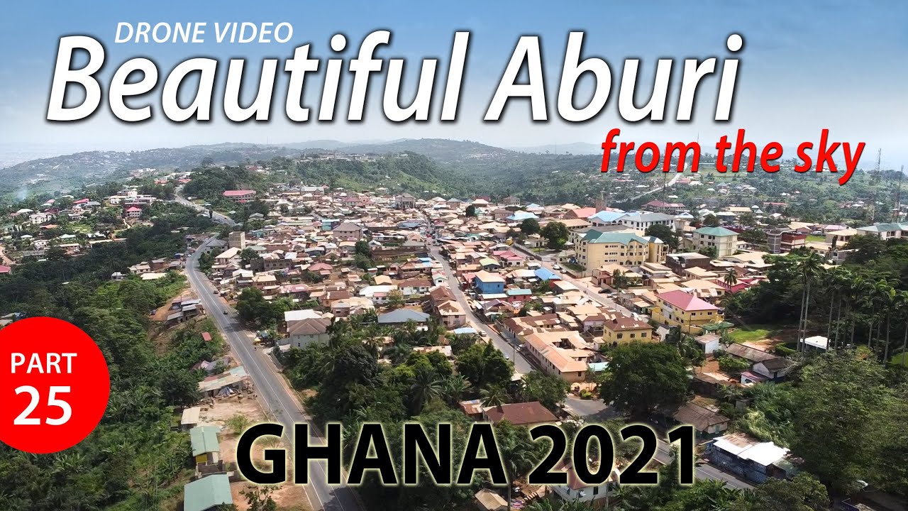 Beautiful Aburi from the sky - Drone footage - Ghana 2021