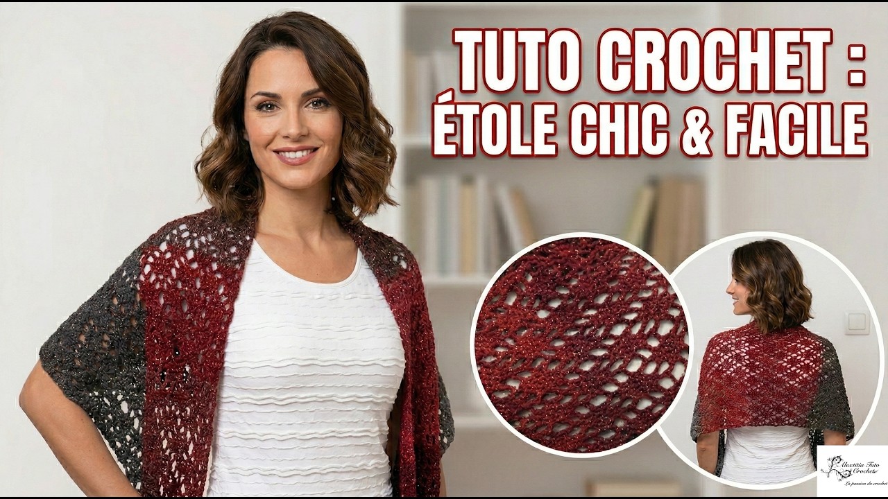 Tuto écharpe, étole, rideaux, chemin de table au crochet