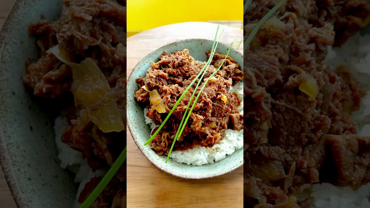 Easy beef rice bowl 
