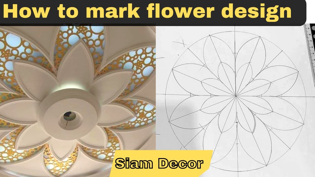 How to mark flower design || flower design marking || very easy