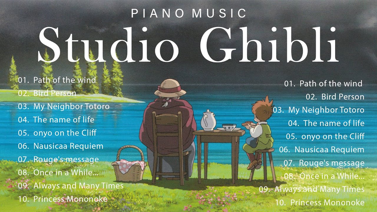 【 1 HOUR 】 Ghibli Top Songs Ost 🎞️ Плейлист песен Ghibli 🌷 Piano Focus Music