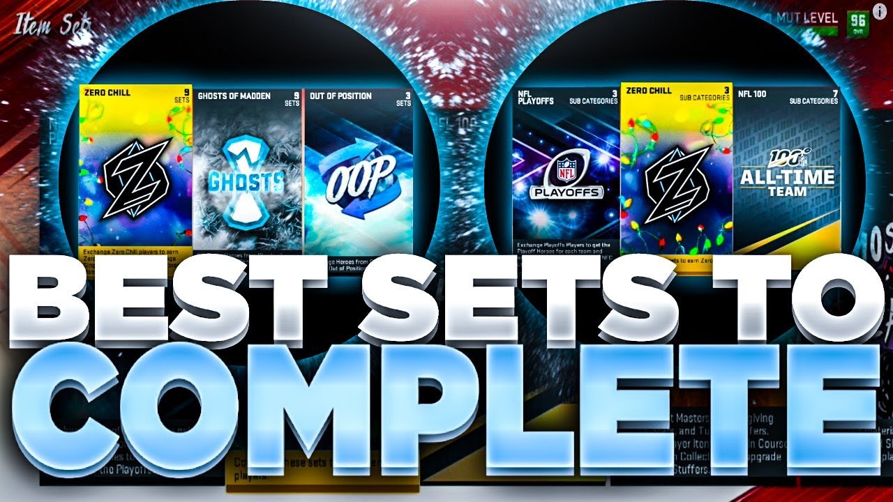 BEST SETS TO COMPLETE IN MADDEN 20!! | BEST TYPES OF SETS OVERVIEWED MUT 20!!