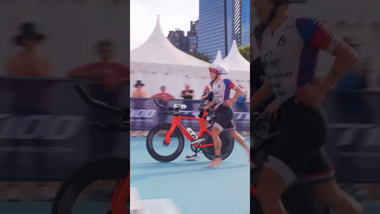 Perfect Transition 👌 #Triathlon #Shorts